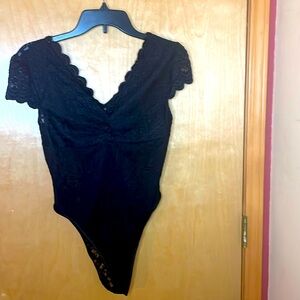 Black lace bodysuit size medium